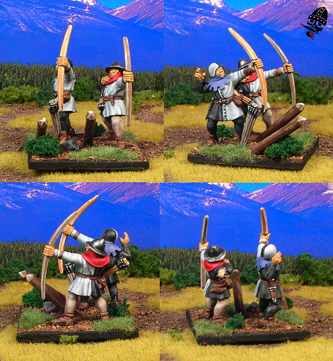 Bretonnian archers from Games Workshop painted by Neldoreth - An Hour of Wolves & Shattered Shields