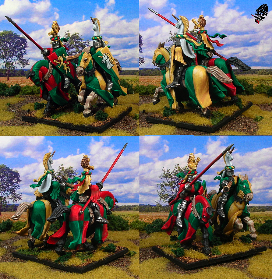 Bretonnian knights from Games Workshop painted by Neldoreth - An Hour of Wolves & Shattered Shields