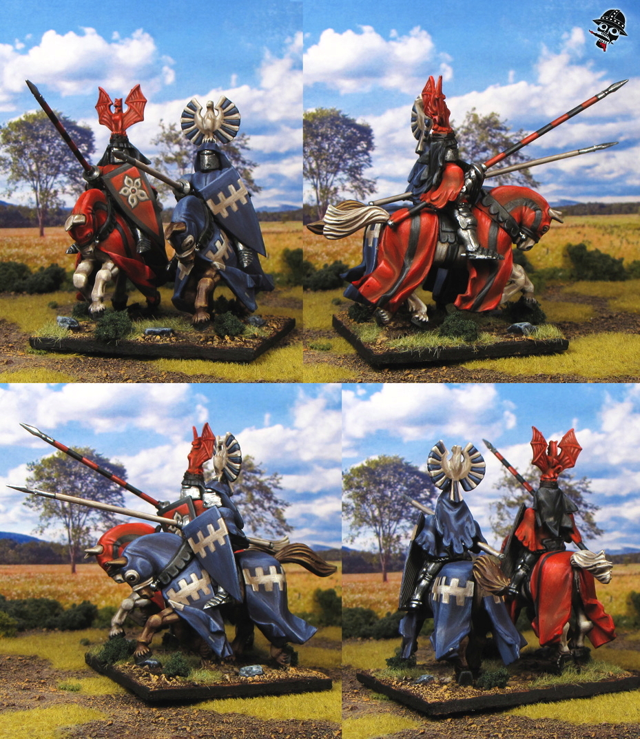 Bretonnian Knights from Games Workshop painted by Neldoreth - An Hour of Wolves & Shattered Shields