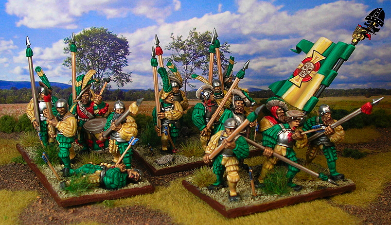 The Empire spearmen from Games Workshop painted by Neldoreth - An Hour of Wolves & Shattered Shields