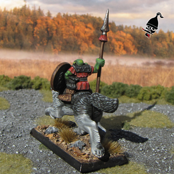 Battle Masters Goblin Wolf Rider for Warhammer from Games Workshop painted by Neldoreth - An Hour of Wolves & Shattered Shields