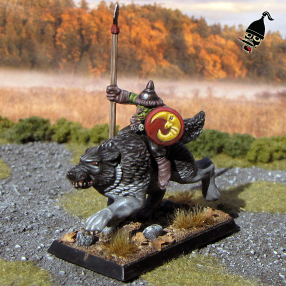 Battle Masters Goblin Wolf Rider for Warhammer from Games Workshop painted by Neldoreth - An Hour of Wolves & Shattered Shields