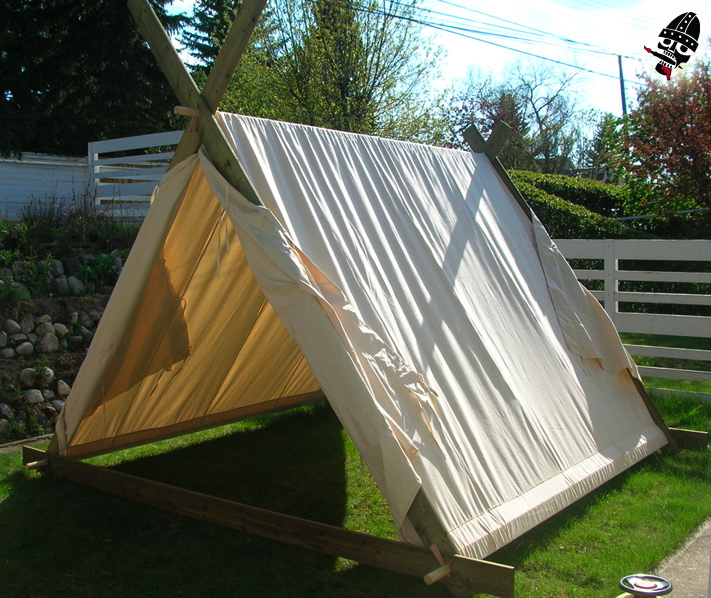 Viking A-Frame tent, work in progress from  painted by Neldoreth - An Hour of Wolves & Shattered Shields