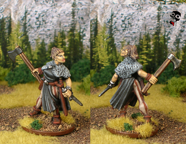 Sea Raider Shield Maiden from Foundry Miniatures painted by Neldoreth - An Hour of Wolves & Shattered Shields