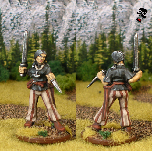 Sea Raider Shield Maiden from Foundry Miniatures painted by Neldoreth - An Hour of Wolves & Shattered Shields