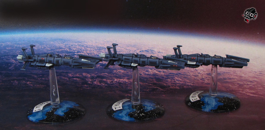 Star Blazers Space Ship Yamato Torpedo ships from Bandai painted by Neldoreth - An Hour of Wolves & Shattered Shields