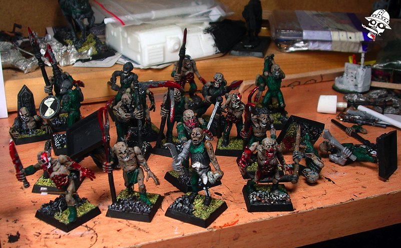 Pile of Games Workshop zombies ready to be repainted