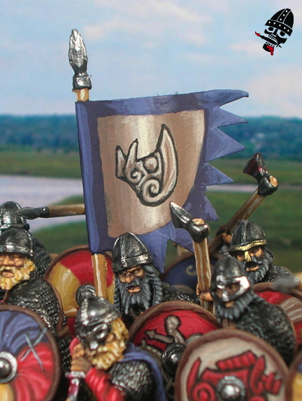Viking boar-style banner from Gripping Beast painted by Neldoreth - An Hour of Wolves & Shattered Shields