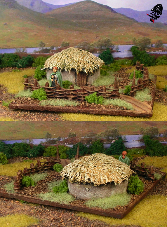 Irish homestead camp for DBA from Scratch Built by Neldoreth painted by Neldoreth - An Hour of Wolves & Shattered Shields