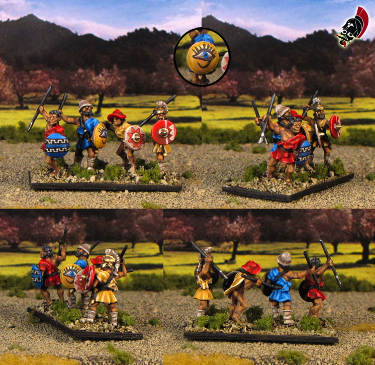 15mm Ancient Greek Peltasts from Xyston Miniatures painted by Neldoreth - An Hour of Wolves & Shattered Shields
