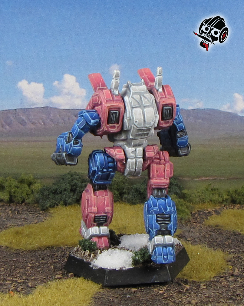 Battletech Archer in Transgender Allyship colours from Alpha Strike from Catalyst Games Lab painted by Neldoreth - An Hour of Wolves & Shattered Shields