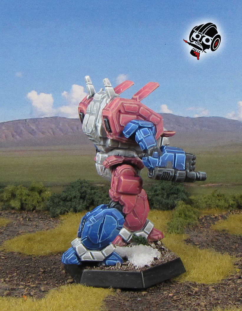 Battletech Archer in Transgender Allyship colours from Alpha Strike from Catalyst Games Lab painted by Neldoreth - An Hour of Wolves & Shattered Shields