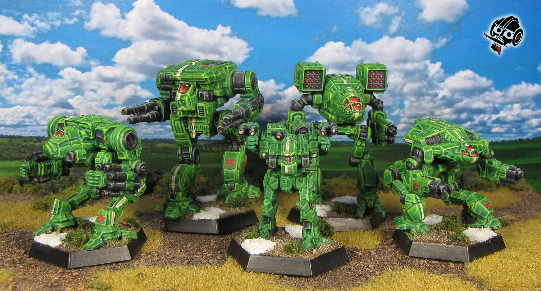 Battletech Alpha Strike Clan Battle Mechs from Catalyst Games Lab painted by Neldoreth - An Hour of Wolves & Shattered Shields Battletech Alpha Strike Clan Battle Mechs from Catalyst Games Lab painted by Neldoreth - An Hour of Wolves & Shattered Shields