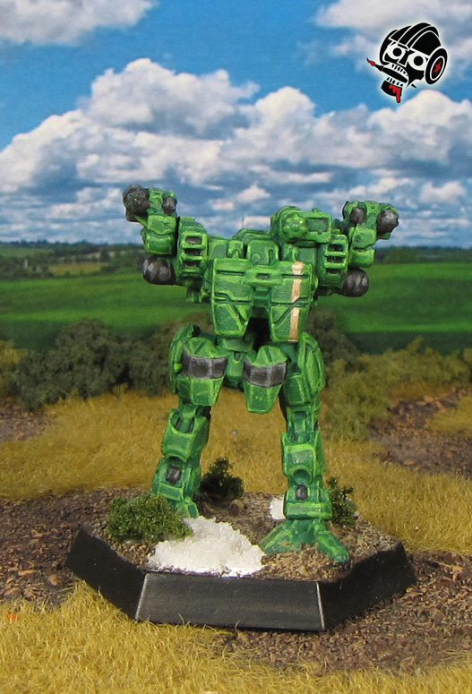 Battletech Alpha Strike Clan Firemoth Fire Moth Battle Mech from Catalyst Games Lab painted by Neldoreth - An Hour of Wolves & Shattered Shields
