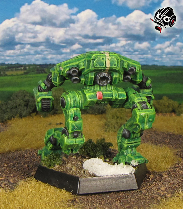 Battletech Alpha Strike Pouncer Clan Battle Mech from Catalyst Games Lab painted by Neldoreth - An Hour of Wolves & Shattered Shields
