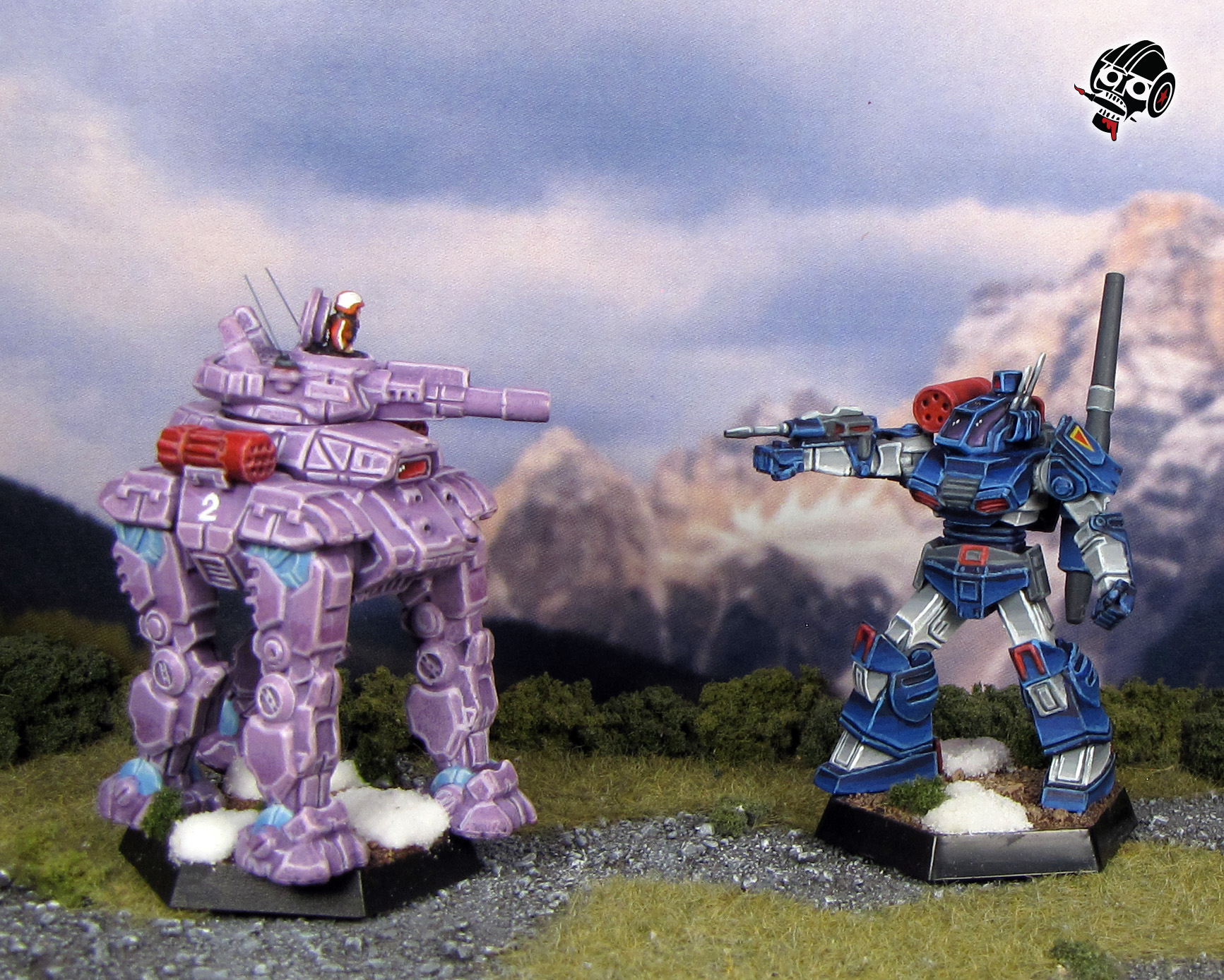 Battletech Crabgunner Goliath with Dougram Shadow Hawk from Catalyst Game Labs painted by Neldoreth - An Hour of Wolves & Shattered Shields Battletech Crabgunner Goliath with Dougram Shadow Hawk from Catalyst Game Labs painted by Neldoreth - An Hour of Wolves & Shattered Shields