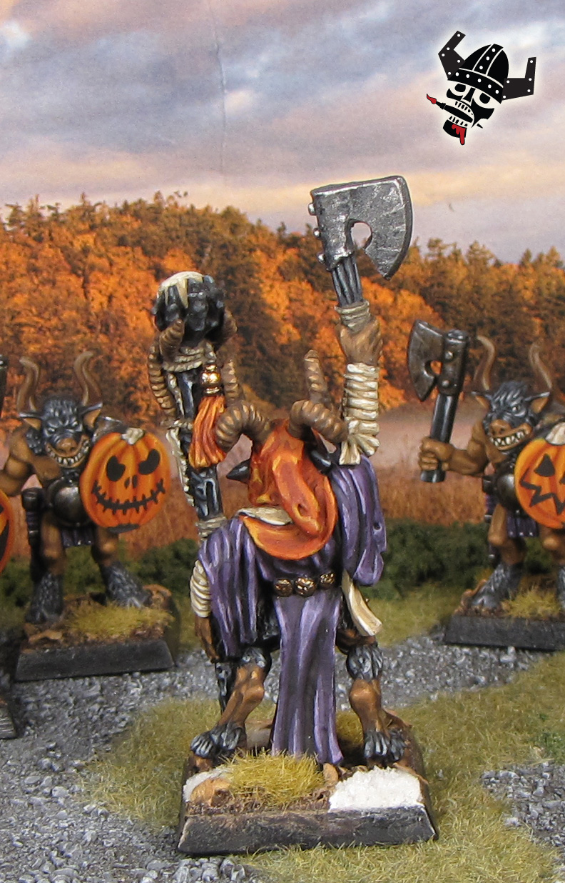 Chaos Beastman Shaman old world fantasy battle masters Warhammer from Milton Bradley and Games Workshop painted by Neldoreth - An Hour of Wolves & Shattered Shields